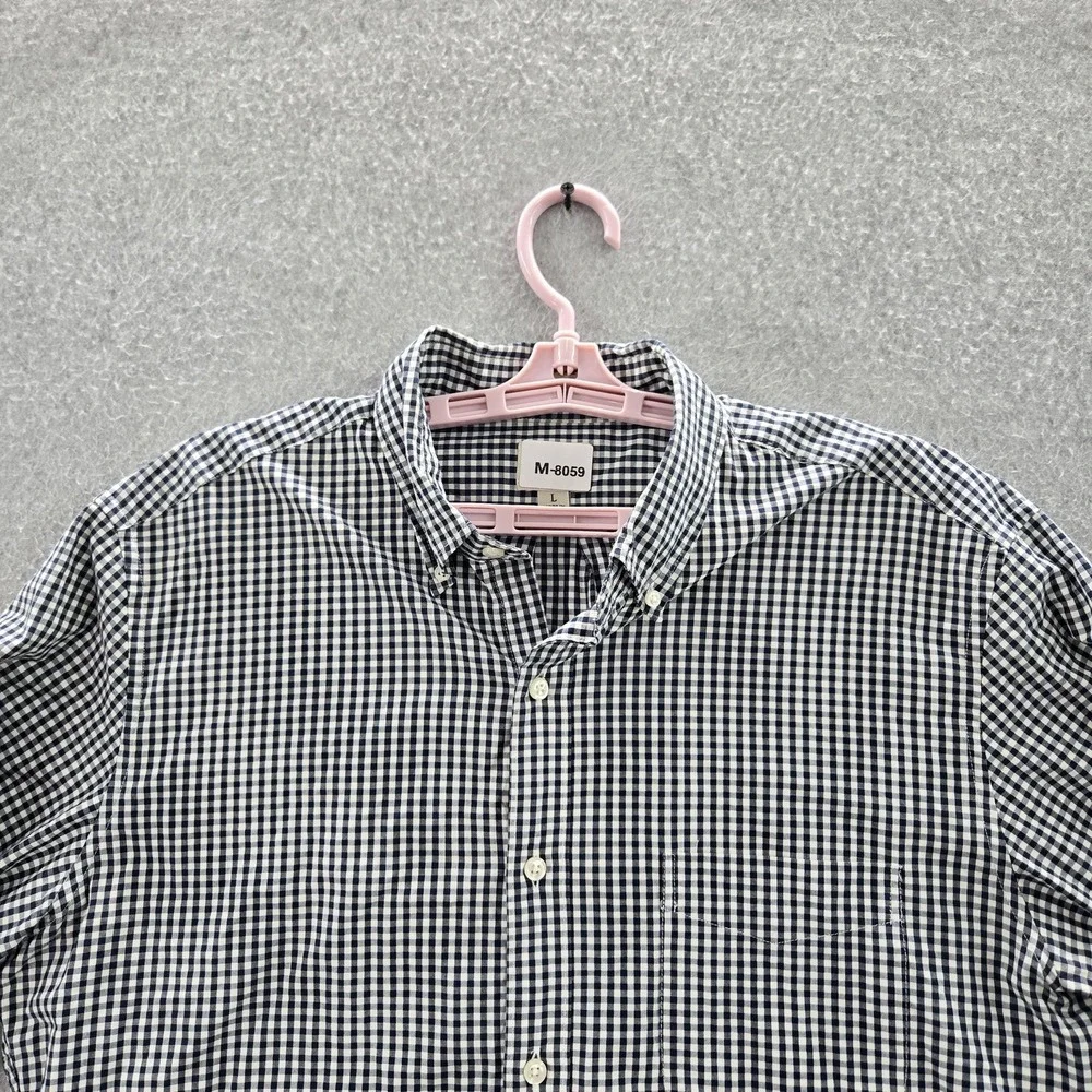 J.crew‎ Men Button Up Shirt L Navy Check Long Sleeve Slim